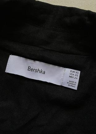 Льняное платье с вырезами на боках bershka5 фото