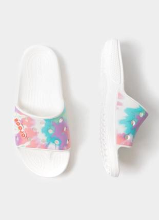 Крокс класік слайд тай-дай crocs classic tie-dye graphic slide
