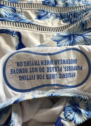 Суцільний купальник тропічний принт , 75d /34d, чашка анжеліка.4 фото