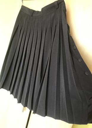 Шерстяная юбка плиссе в складку стиль cos1 фото