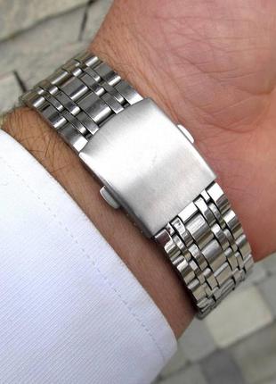 Мужские серебряные кварцевые наручные часы rolex / ролекс8 фото