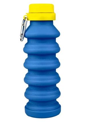 Пляшка для води складана magio mg-1043b 450 мл синя