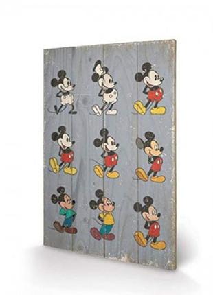 Постер дерев&apos;яний "mickey mouse " 40 х 59 см