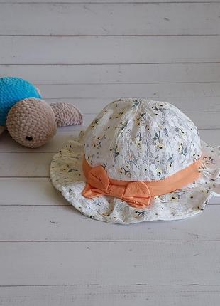 13-45 дитяча панама в квіточки з бантиком капелюх детская пана...3 фото