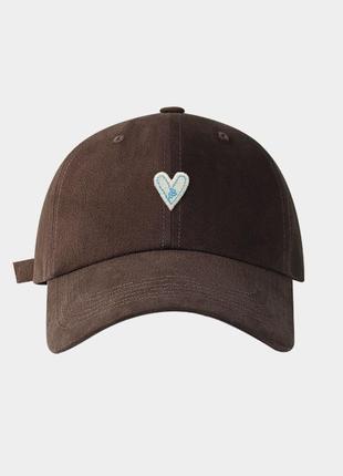 13-56 жіноча кепка бейсболка з сердечком женская кепка1 фото