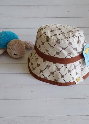 13-43 дитяча панама з ведмедиками капелюх детская панамка шляпа2 фото