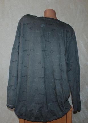 Блуза принтованая бренда gina benotti /100% хлопок/с эффектом вываренной ткани/свободный крой3 фото
