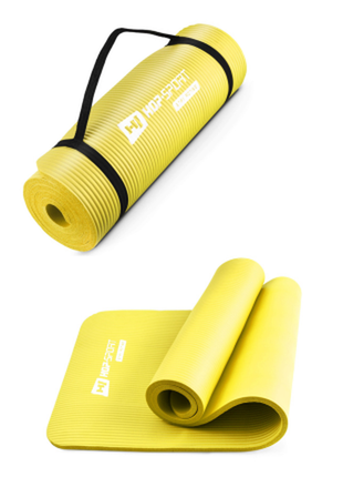 Мат для фітнесу та йоги hop-sport 1,5см hs-n015gm yellow