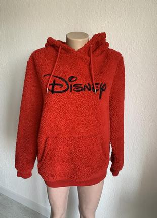Женская кофта худи тедди ярко красная disney s-m-l