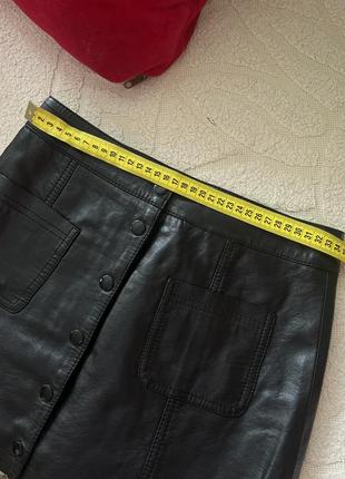 Кожаная мини юбка h&m4 фото