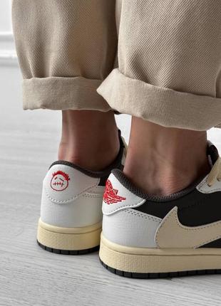 Стильные кроссовки jordan low x travis scott brown2 фото