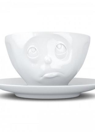 Чашка з блюдцем для кави "ну, будь ласка!" (200 мл), порцеляна
