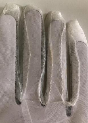 7-50 фатинові рукавички з перлинами фатиновые перчатки с жемчугом9 фото