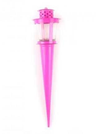 Ліхтарик для клумб "смолоскип" рожевий1 фото
