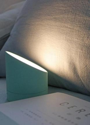 Будильник-лампа "the edge light" з регулюванням яскравості, зелений3 фото