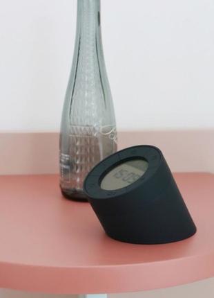 Будильник-лампа "the edge light" з регулюванням яскравості, чорний6 фото
