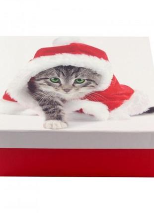 Коробка подарункова оотв santa cat 20 х 20 х 8 см2 фото