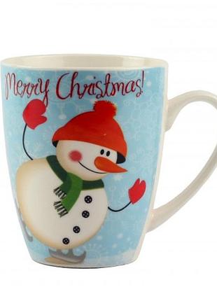 Кухоль "сніговик на ковзанах"