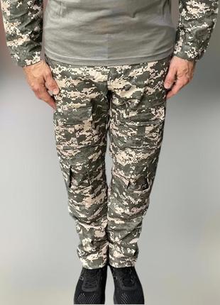 Штани тактичні combat з пазами під наколінники, полікоттон, піксель нато, розмір m, тактичні штани для військових5 фото