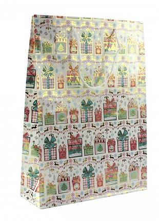 Пакет паперовий "подарунок", 25 х 8,5 х 34,5 см