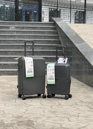 Полипропилен horoso средний чемодан дорожный m на колесах 4 колеса 75 литров9 фото