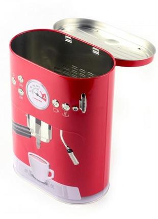 Коробка для кави "кава-машина", червона3 фото