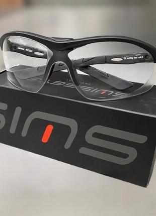 Окуляри балістичні swiss eye lancer, прозоре скло, сертифіковані, окуляри тактичні (40322)