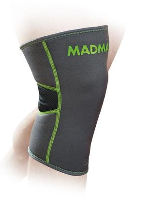 Наколенник спортивный компрессионный наколенный бандаж madmax mfa-294 support dark grey/green m ve-33