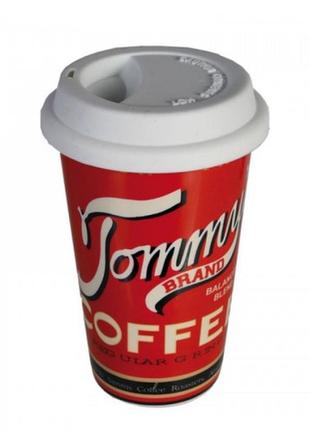 Порцеляновий кухоль з силіконовою кришкою "tommy" 16х10 см