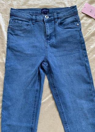Тонкие джинсы cлимы alive высокая посадка на 8-9 и 10-11 лет5 фото