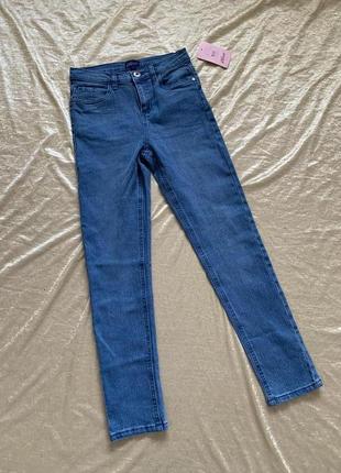 Тонкие джинсы cлимы alive высокая посадка на 8-9 и 10-11 лет1 фото
