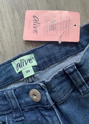 Тонкие джинсы cлимы alive высокая посадка на 8-9 и 10-11 лет6 фото
