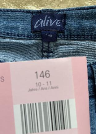 Тонкие джинсы cлимы alive высокая посадка на 8-9 и 10-11 лет7 фото