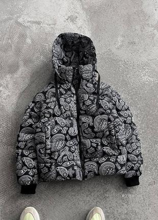 Куртка пуховик з принтами