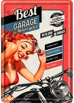 Листівка "best garage red" nostalgic art (10229)