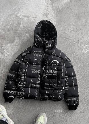 Куртка пуховик з принтами8 фото