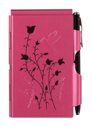 Карманний блокнот із ручкою troika paspberry hummingbird1 фото