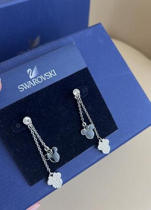 Сережки swarovski пусети сваровскі disney оригінал