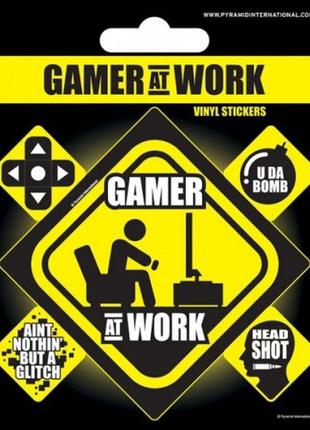 Вініл. наклейки gamer at work