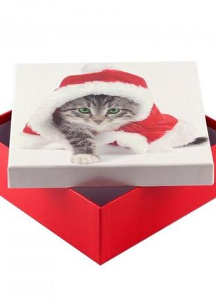 Коробка подарункова оотв santa cat 22 х 22 х 8 см