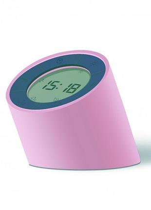 Будильник-лампа "the edge light" з регулюванням яскравості, рожевий