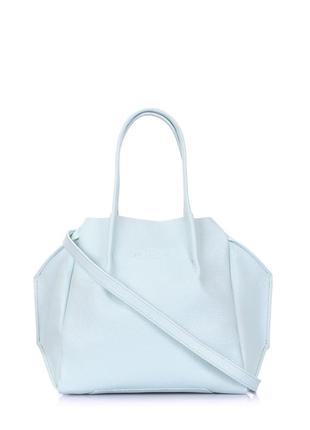Жіноча шкіряна сумка poolparty soho remix блакитна
