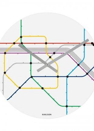 Настінні годинники "метро" ø40 см1 фото