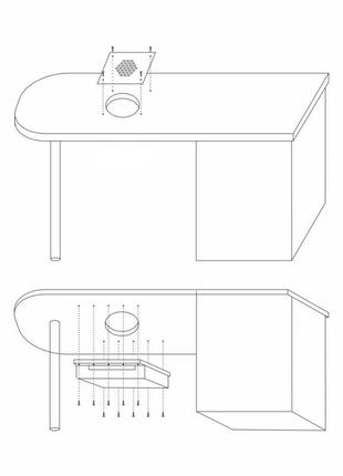 Витяжка врізна для манікюрного столу з бежевою панеллю пилосос для манікюру air max (v6 беж)6 фото