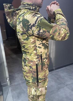 Куртка тактична squad, softshell, мультикам, розмір m, тепла куртка флісова для військових софтшелл5 фото
