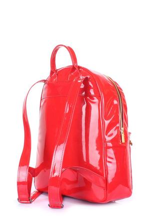 Рюкзак женский poolparty xs красный лаковый3 фото
