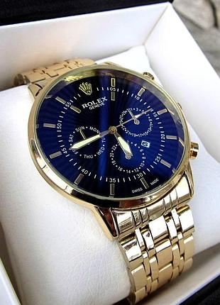 Мужские золотые кварцевые наручные часы rolex / ролекс