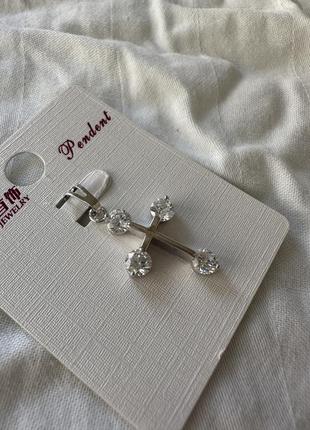 Крестик с инкрустацией