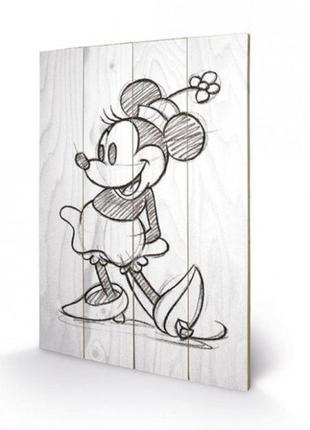 Постер дерев&apos;яний "minnie mouse" 40 х 59 см