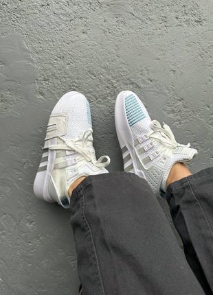 Кроссовки adidas eqt white/blue 🔥5 фото